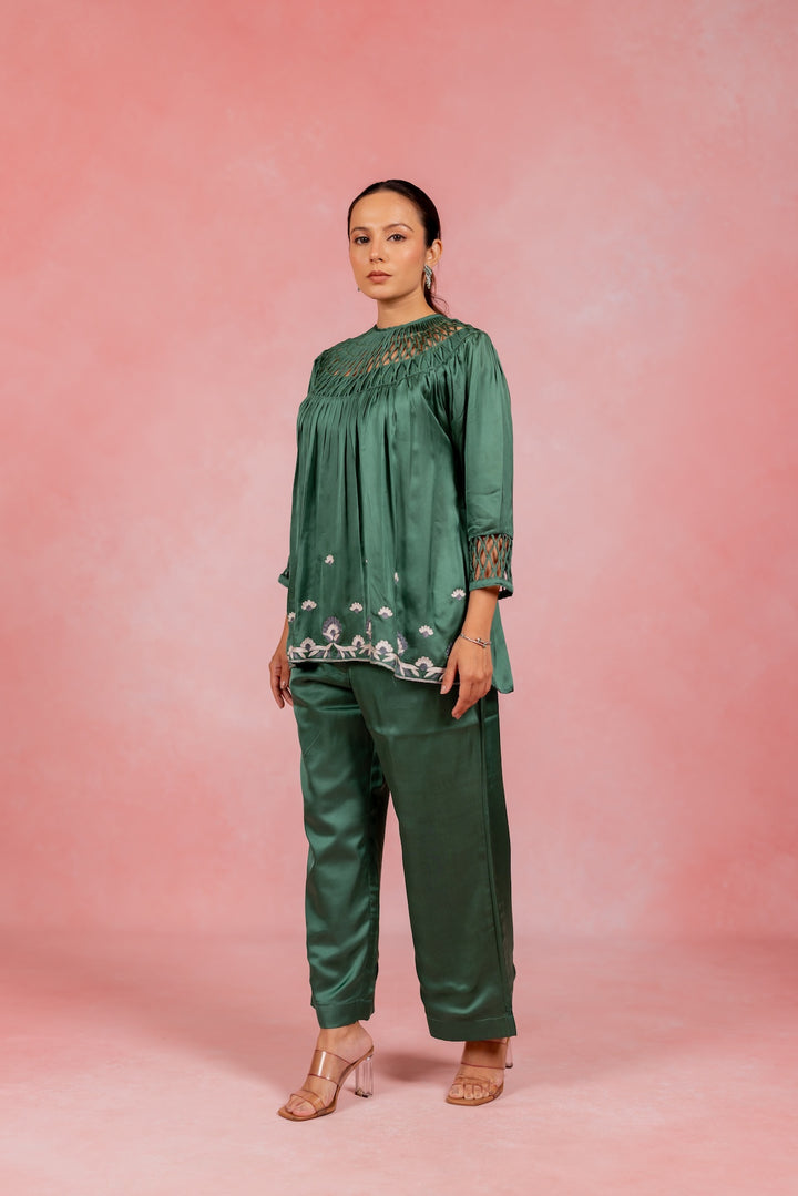 Emerald Bloom Top