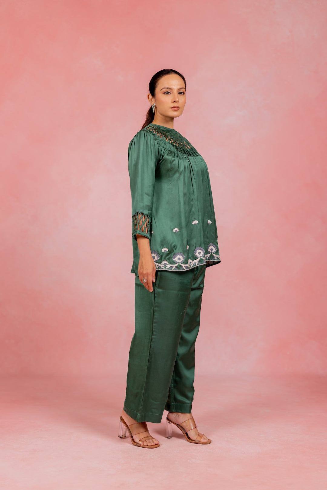 Emerald Bloom Top