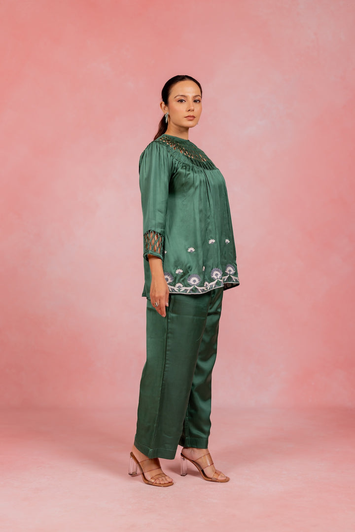 Emerald Bloom Top