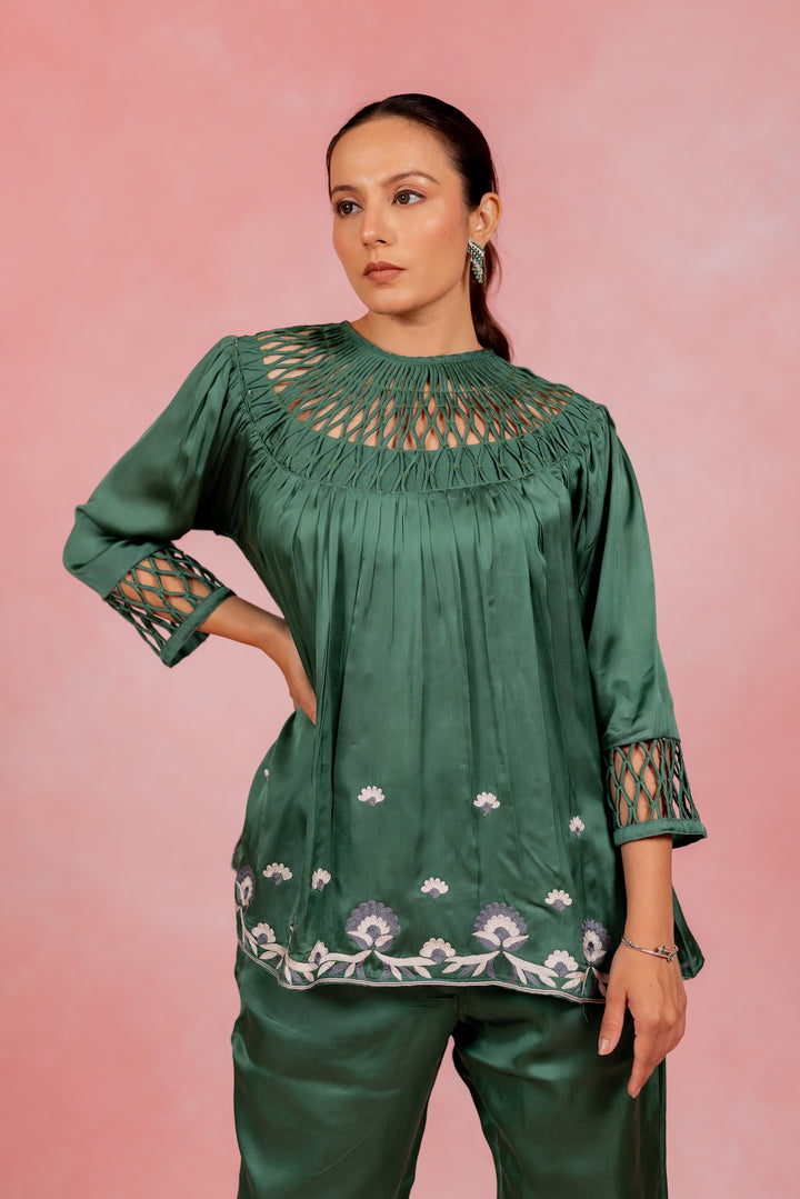 Emerald Bloom Top