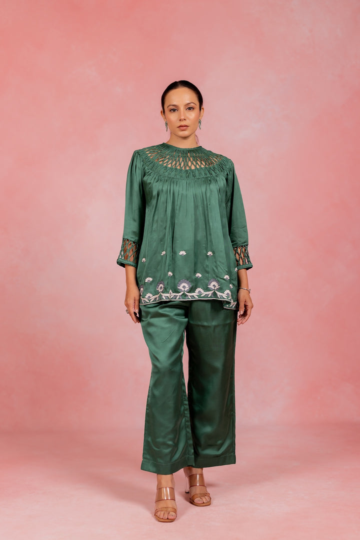 Emerald Bloom Top